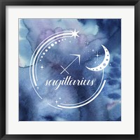 Framed Watercolor Astrology IX