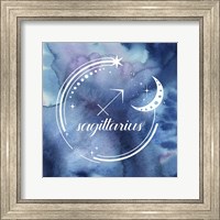 Framed Watercolor Astrology IX