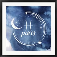 Framed Watercolor Astrology XII