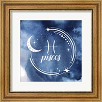 Framed Watercolor Astrology XII