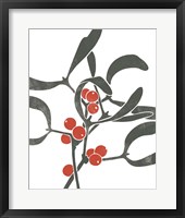 Colorblock Berry Branch III Framed Print