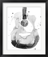 Framed 'Guitar Flow II' border=