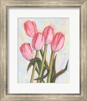 Framed 'Peppy Tulip I' border=