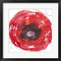 Framed Kinetic Poppy I