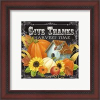 Framed 'Harvest Greetings II' border=