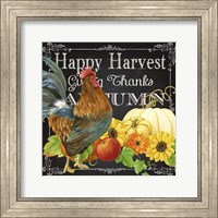 Framed 'Harvest Greetings III' border=