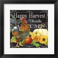 Framed 'Harvest Greetings III' border=