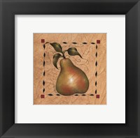Framed Stenciled Pear I