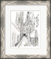 Framed European City Sketch I