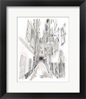 Framed European City Sketch I