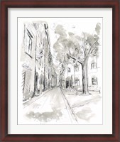 Framed European City Sketch II