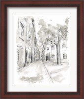 Framed 'European City Sketch II' border=