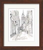 Framed European City Sketch III