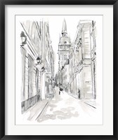 Framed European City Sketch III