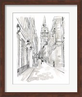 Framed European City Sketch III