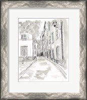 Framed European City Sketch IV