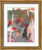 Framed 'Desert Flowers II' border=