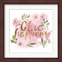 Framed Pink Blooms I