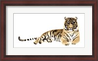 Framed Watercolor Tiger II