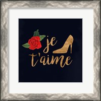 Framed 'Oui Oui Glam I' border=