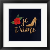 Framed 'Oui Oui Glam I' border=