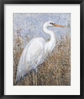 White Heron I Framed Print
