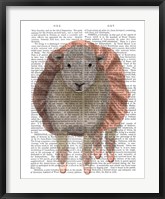Framed Ballet Sheep 1 Book Print