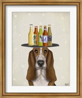 Framed Basset Hound Beer Lover