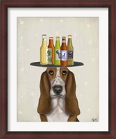 Framed Basset Hound Beer Lover
