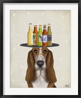 Framed Basset Hound Beer Lover