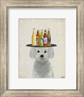 Framed Bichon Frise Beer Lover