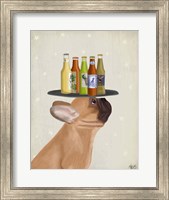 Framed French Bulldog Beer Lover
