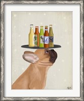 Framed French Bulldog Beer Lover