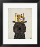 Framed Labradoodle Black Beer Lover