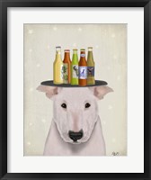 Framed English Bull Terrier Beer Lover