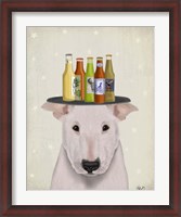 Framed English Bull Terrier Beer Lover