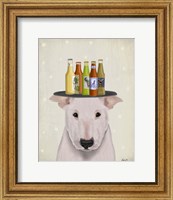 Framed English Bull Terrier Beer Lover