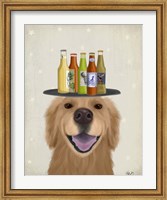 Framed Golden Retriever Beer Lover