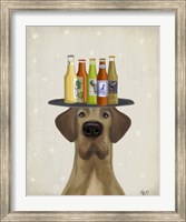 Framed Great Dane Tan Beer Lover