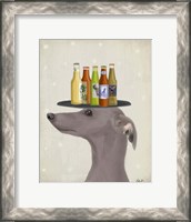 Framed Greyhound Grey Beer Lover