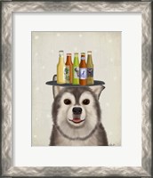 Framed Husky 1 Beer Lover