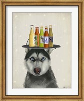 Framed Husky 2 Beer Lover