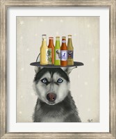 Framed Husky 2 Beer Lover