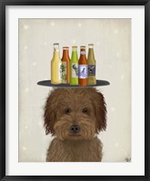 Framed Labradoodle Brown 1 Beer Lover