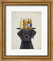 Framed Labrador Black Beer Lover