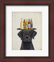 Framed Labrador Black Beer Lover