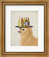 Framed Pomeranian Yellow Beer Lover