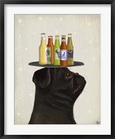 Framed Pug Black Beer Lover