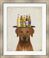 Framed Rhodesian Ridgeback Beer Lover