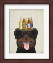 Framed Rottweiler Beer Lover